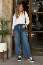Jeans Animal Print forrado