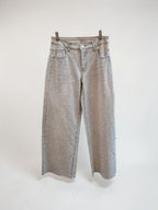 Jeans Wide Leg gris Strass