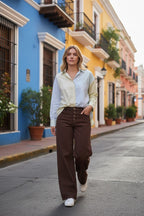 Jeans Wide leg Katto chocolate
