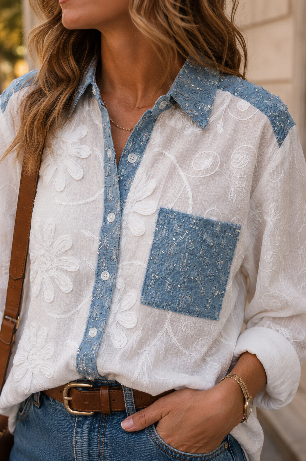 Camisa patchwork