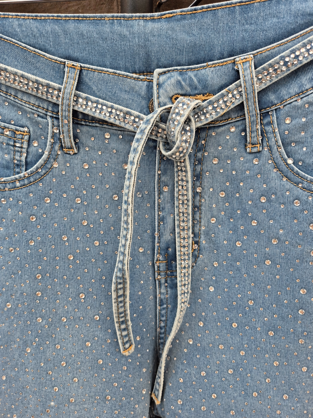 Jeans wide leg crystal blue