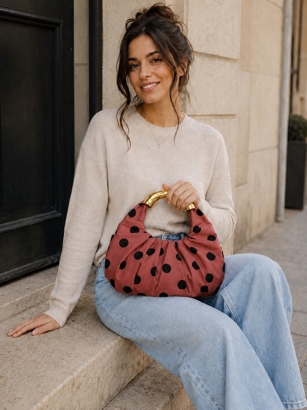 Cartera Hobo lunares