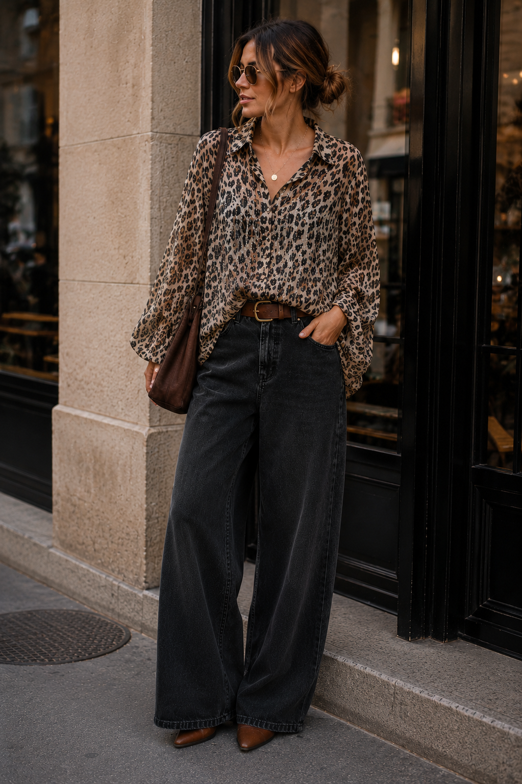 Camisa Gasa Leopardo