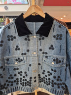 Chaqueta Mezclilla bordada flores