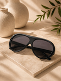 Gafas retro en tendencia - negro