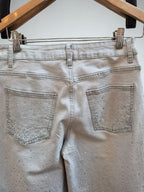 Jeans Wide Leg gris Strass