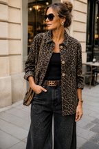 Chaqueta animal print Broches