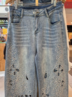 Jeans Calado flores