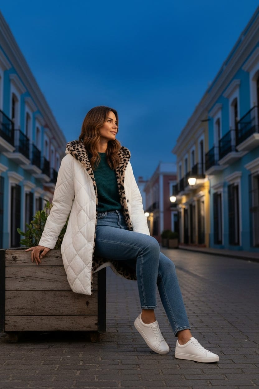 Parka italiana acolchada con capuchón 🇮🇹