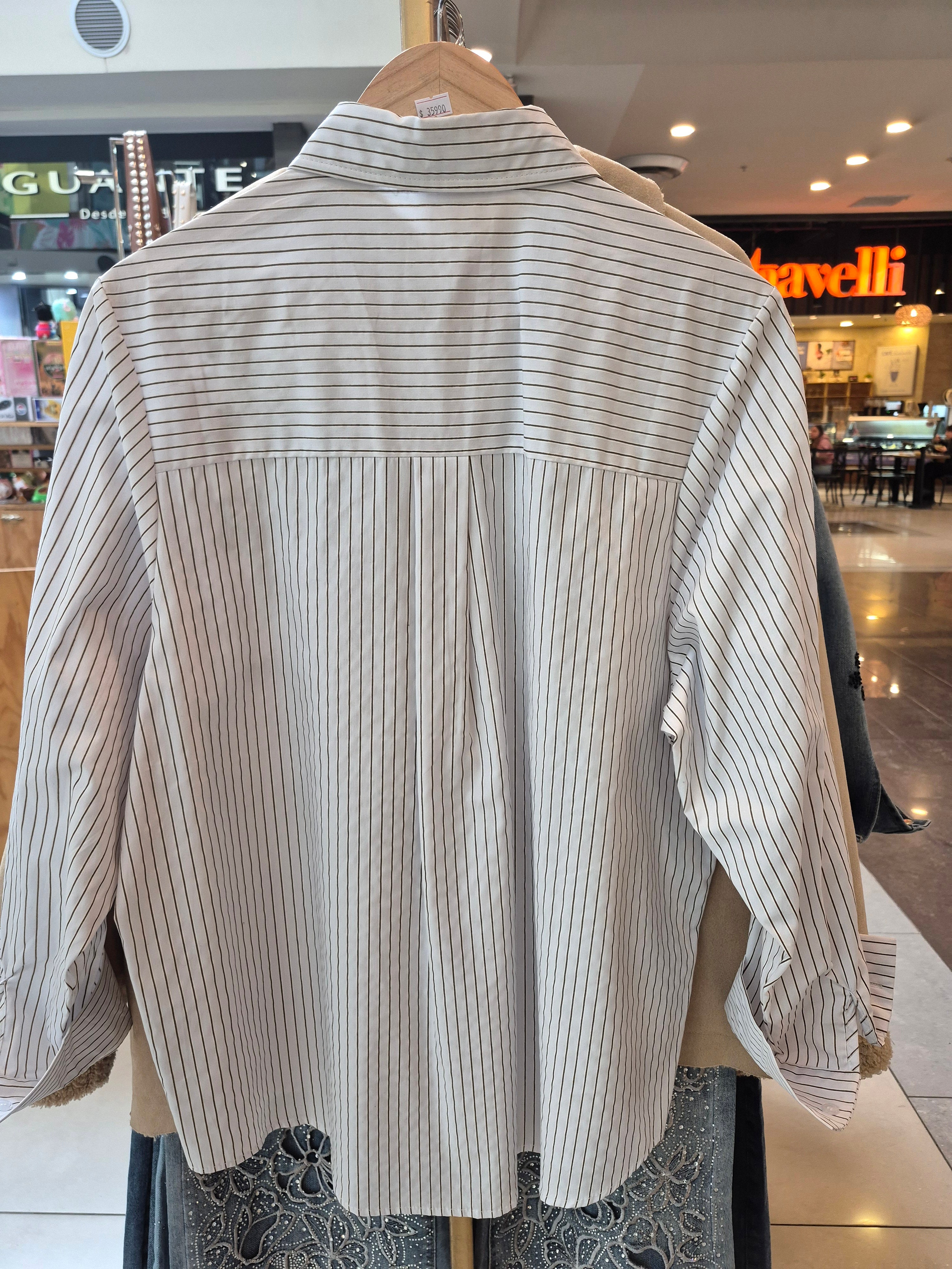 Camisa rayas bordada