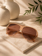 Gafas retro en tendencia - transparentes