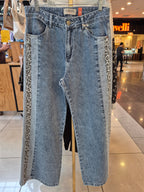 Jeans Katto franja print