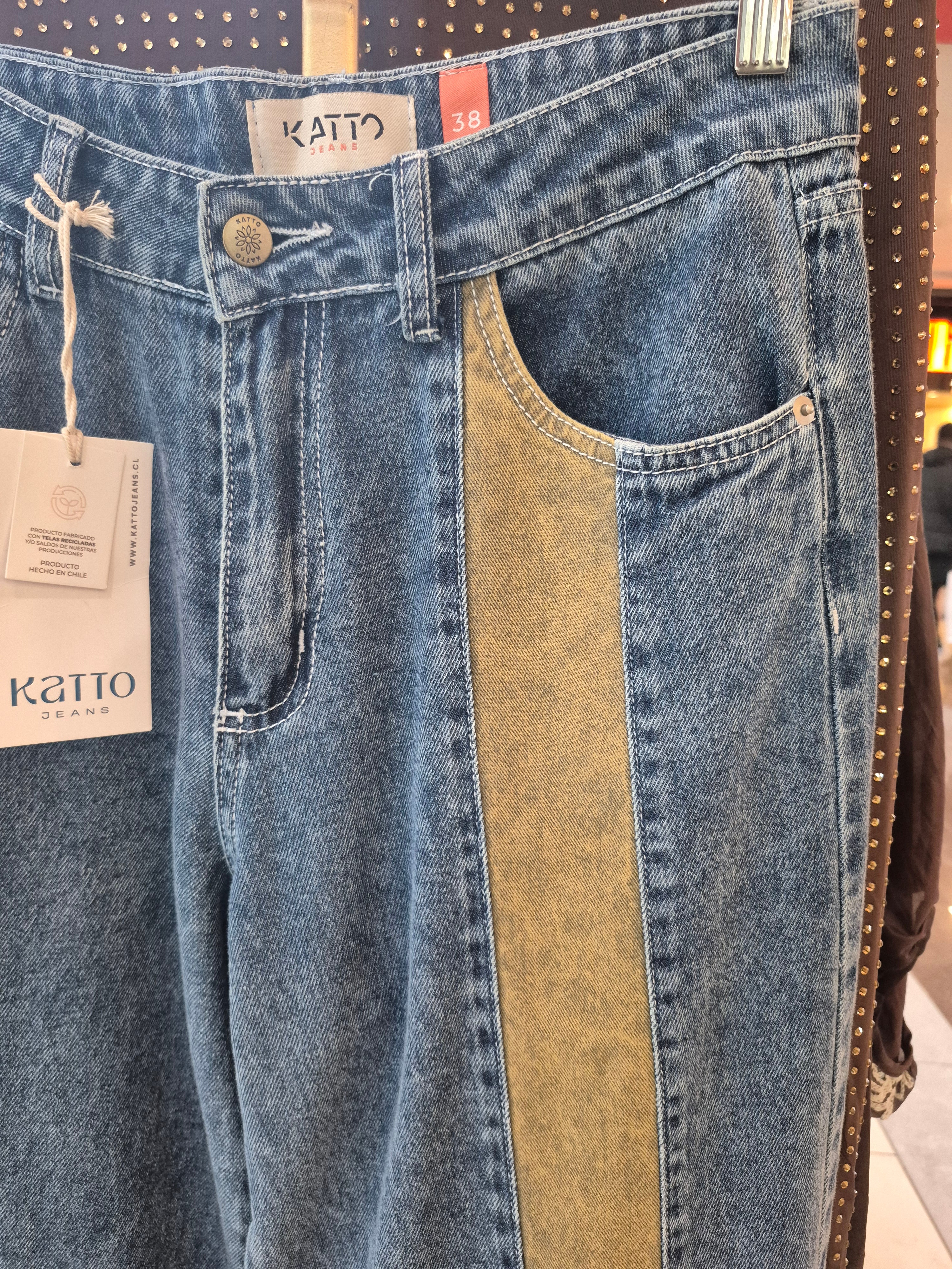 Jeans Wide Leg Katto Gravillado