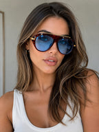 Gafas modelo aviador azul