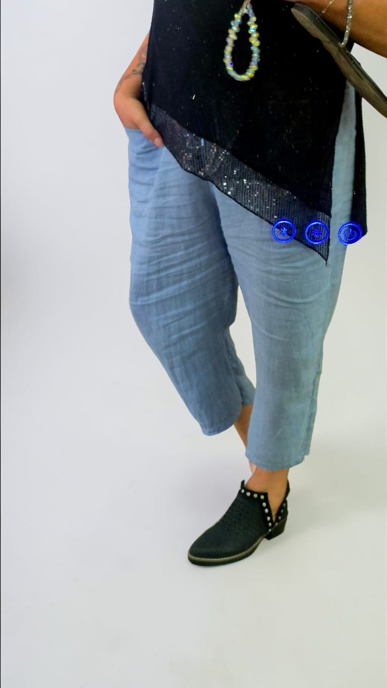 Polera asimétrica Denim