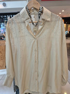 Camisa Seda Strass