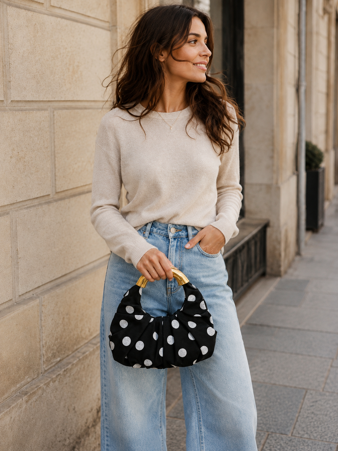 Cartera Hobo lunares