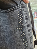 Jeans Bordado Strass