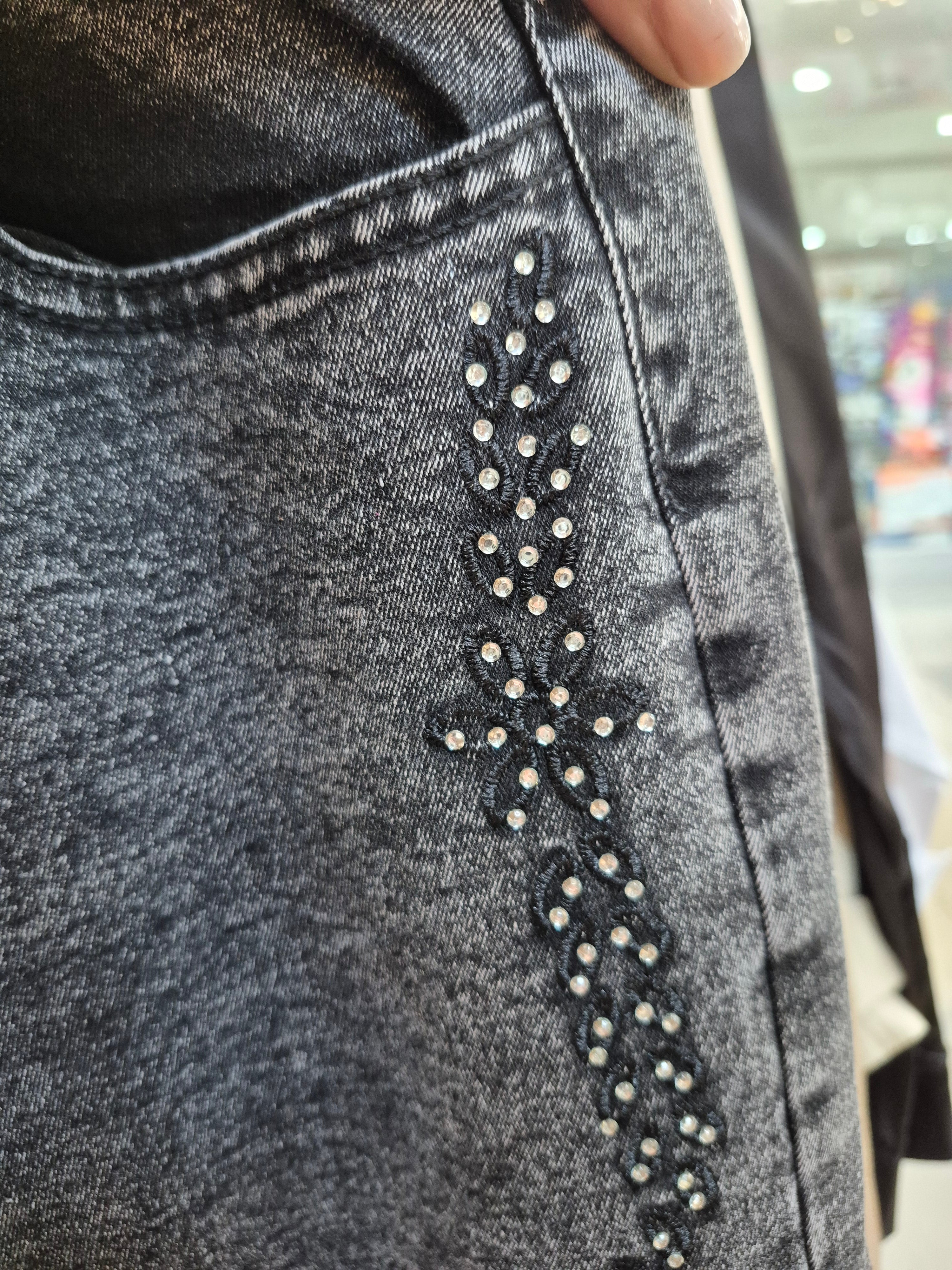 Jeans Bordado Strass
