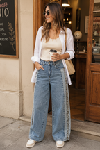 Jeans Katto franja print