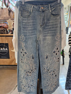 Jeans Calado flores