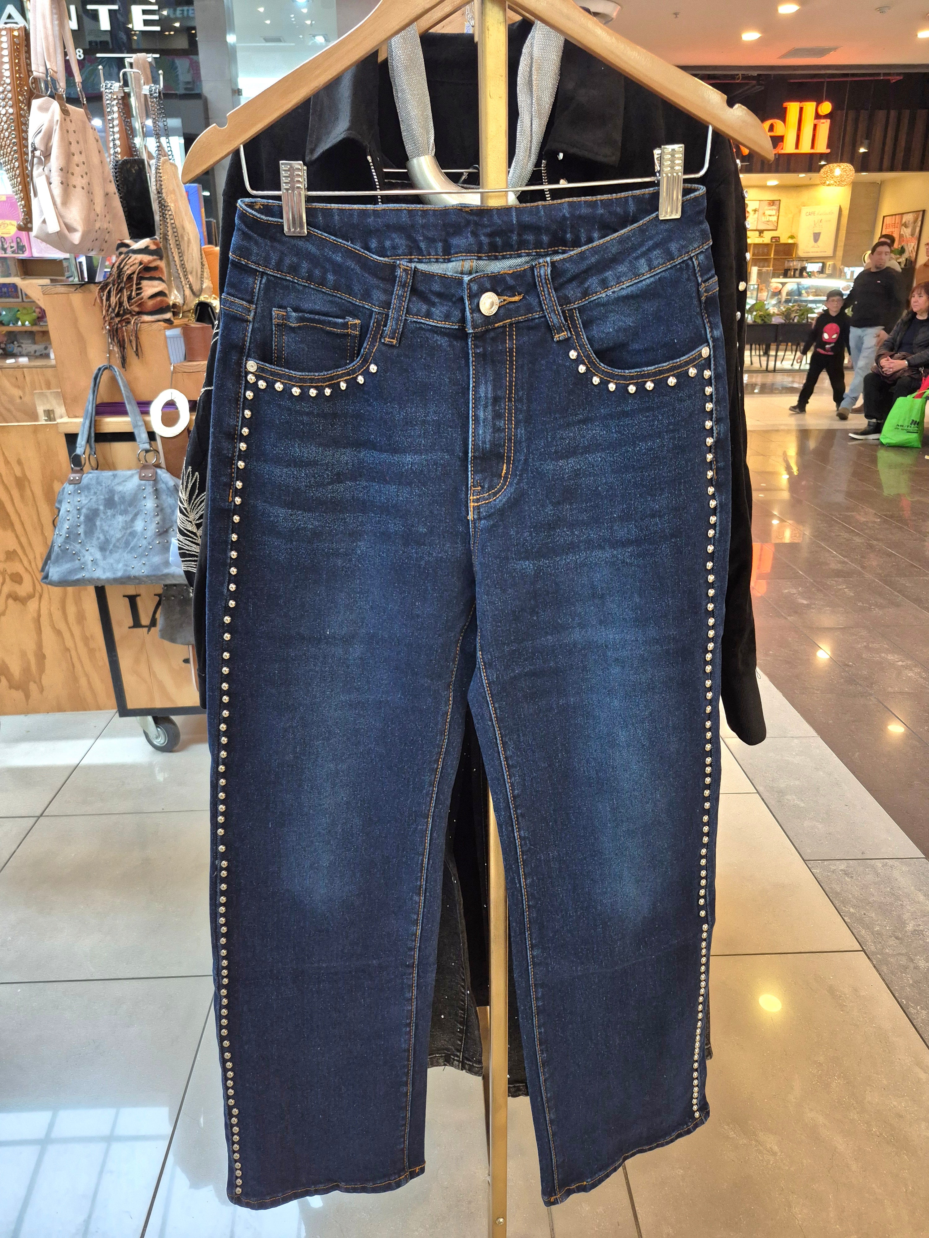 Jeans wide leg Oxford