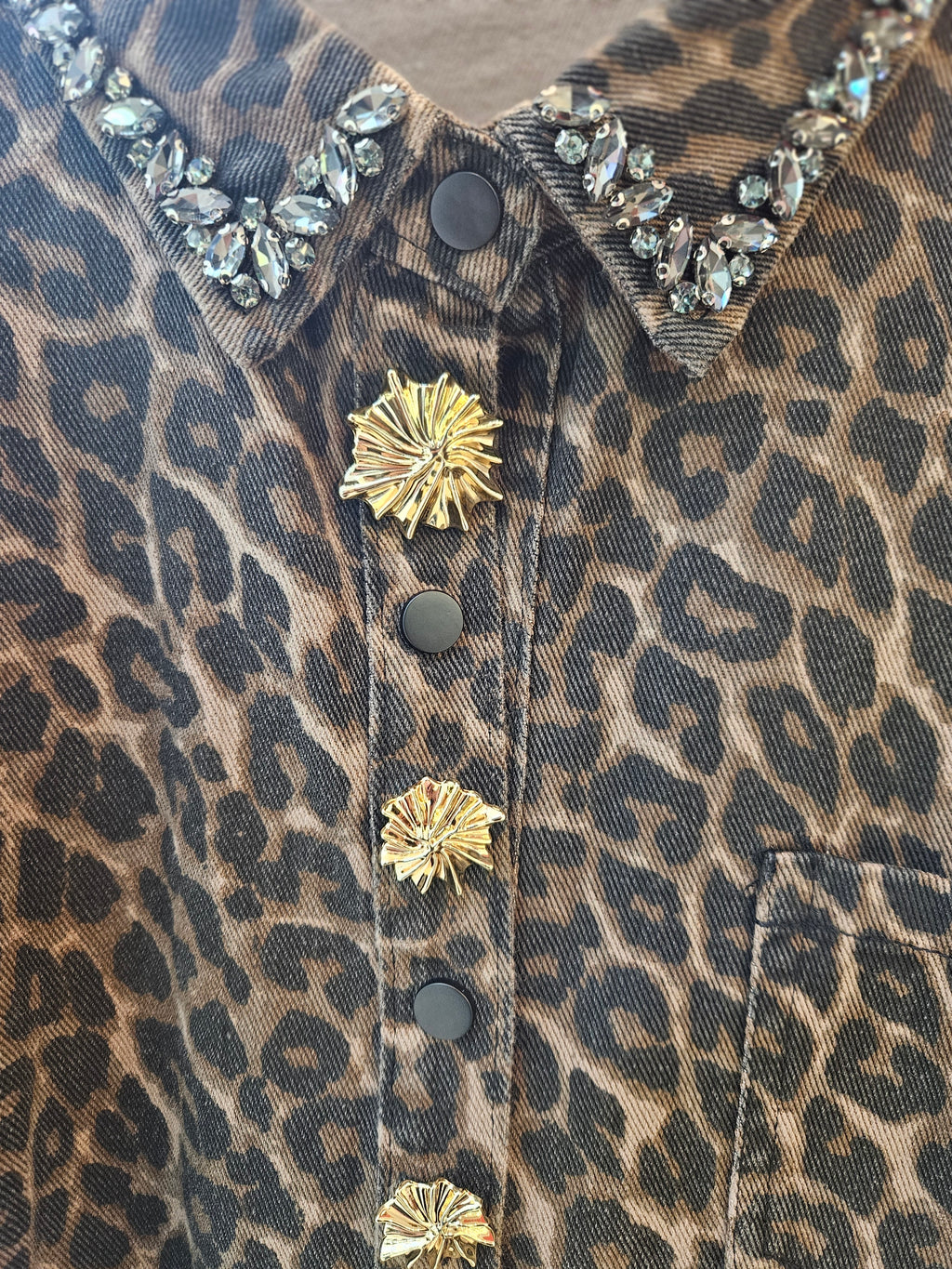 Chaqueta animal print Broches