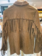 Sobrecamisa gamuza  flecos