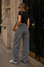 Jeans Barrel Tachas