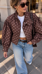 Bomber lunares con broches