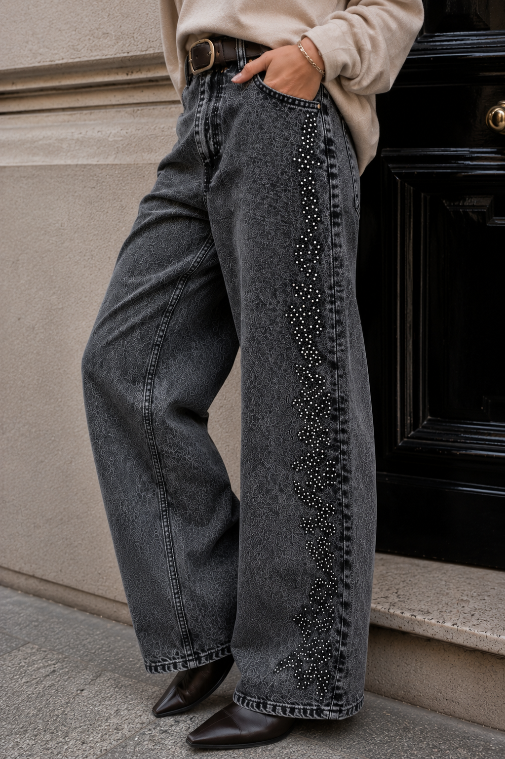 Jeans Bordado Strass