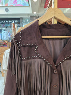 Chaqueta gamuza tachas y flecos
