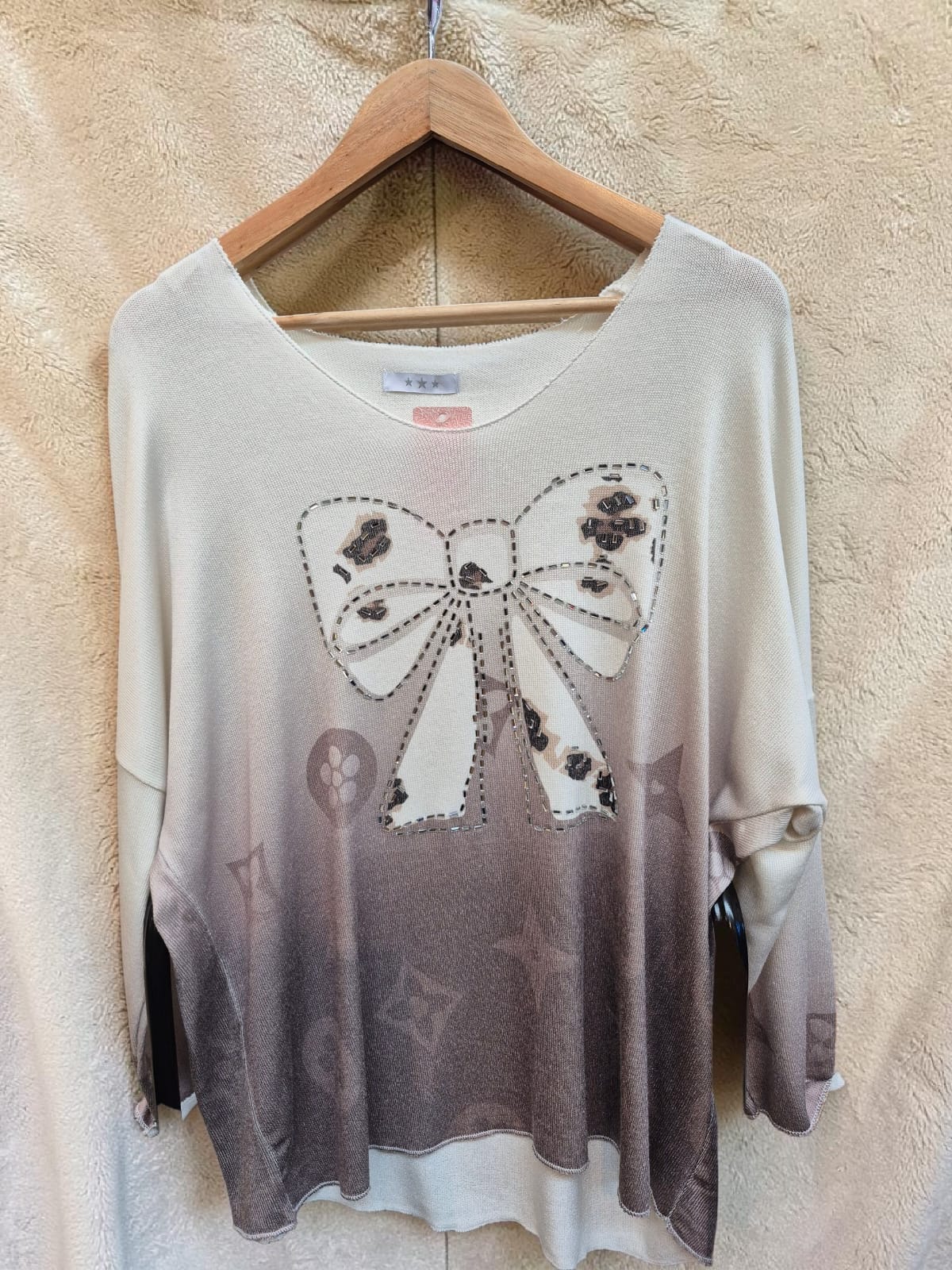 Sweater italiano lazo strass 🇮🇹