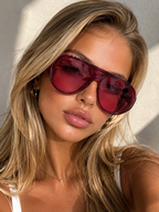 Gafas retro en tendencia - burdeo