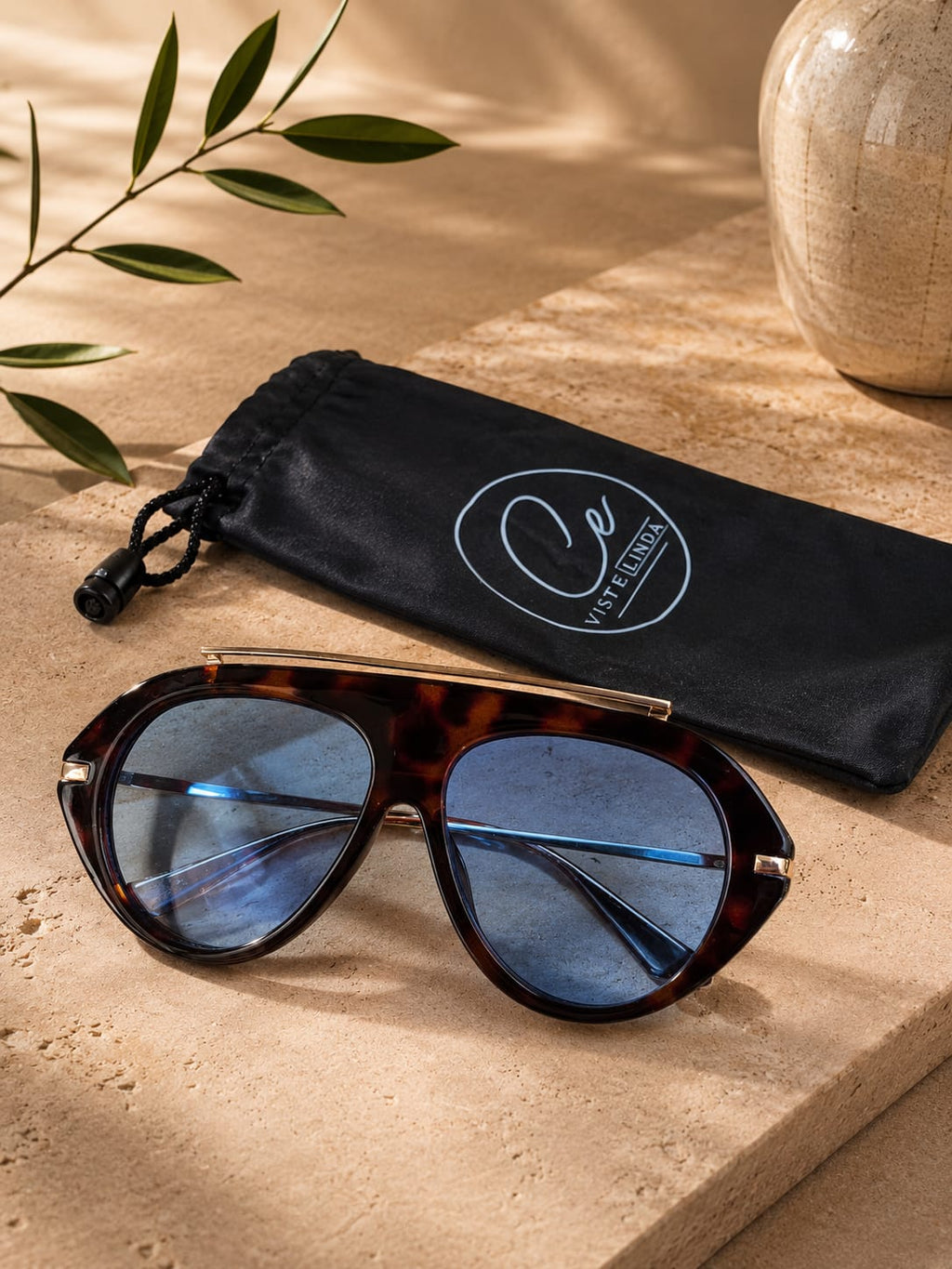 Gafas modelo aviador azul