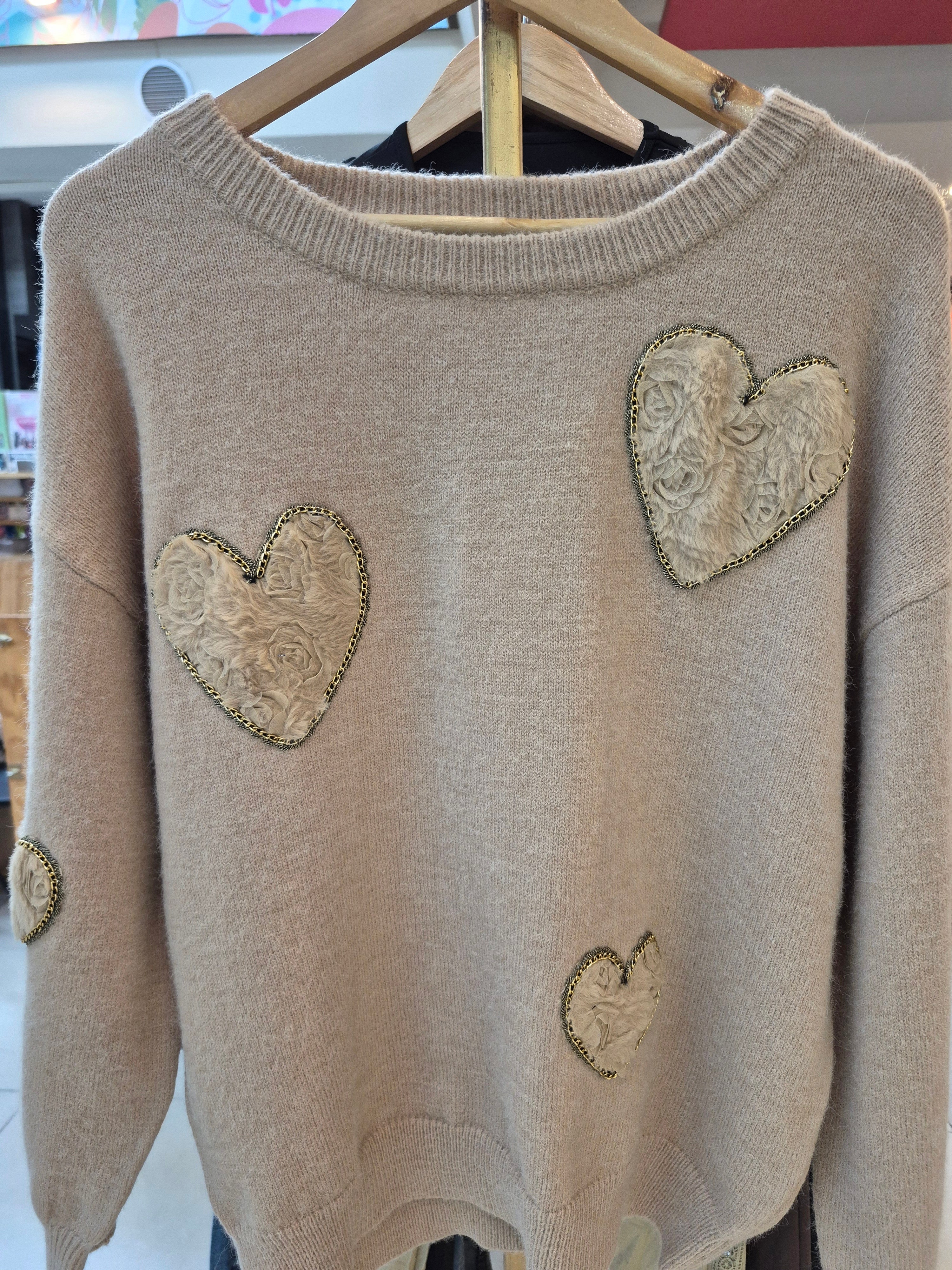 Sweater Corazón relieve