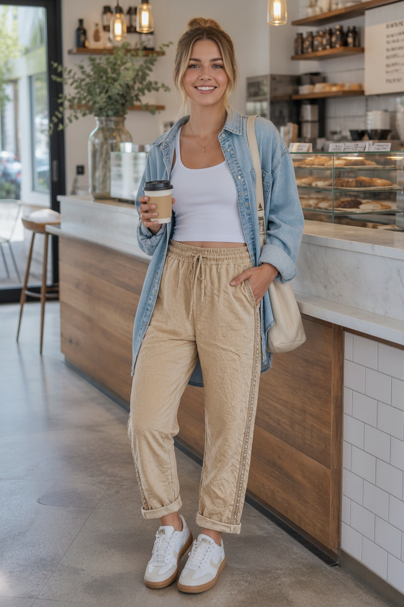 Jogger Liso Strass