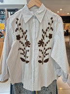 Camisa rayas bordada