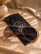 Gafas retro en tendencia - transparentes