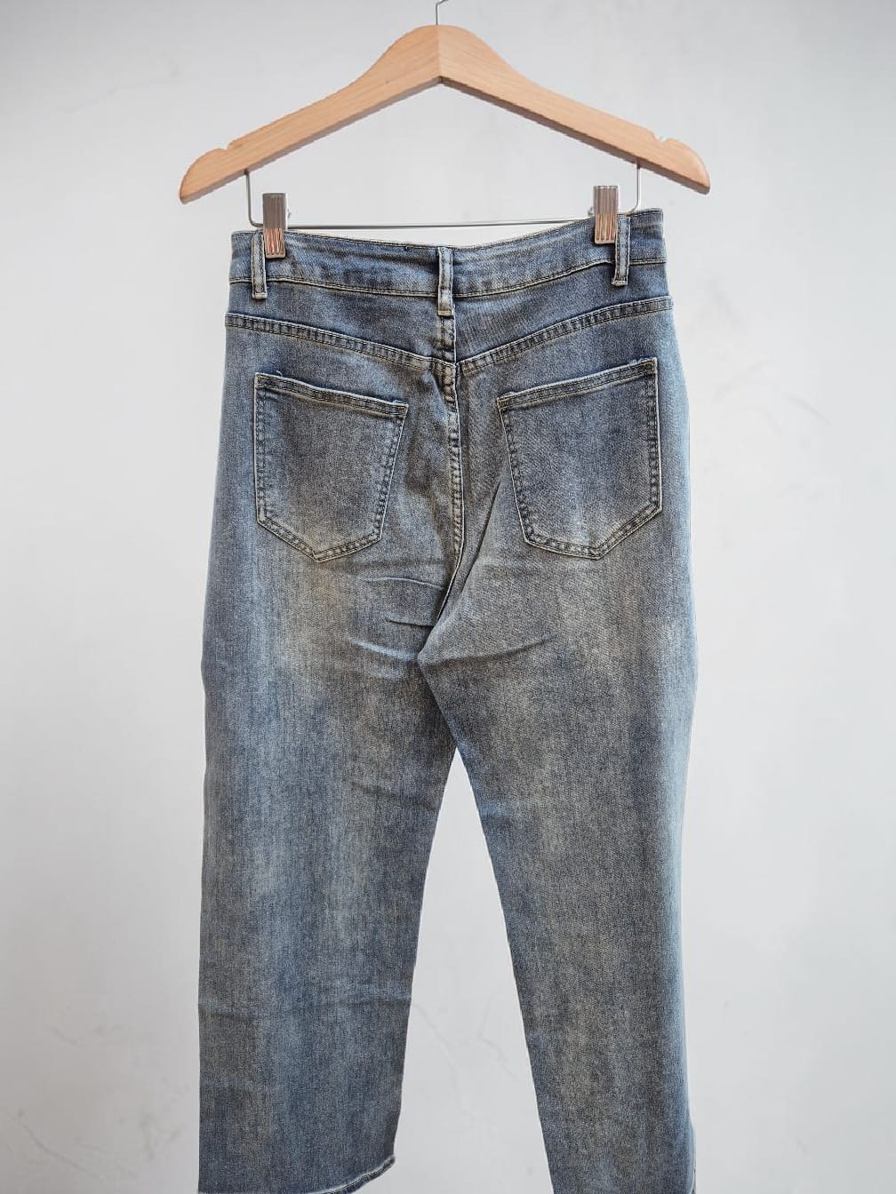 Jeans Wide Leg  strass vertical 