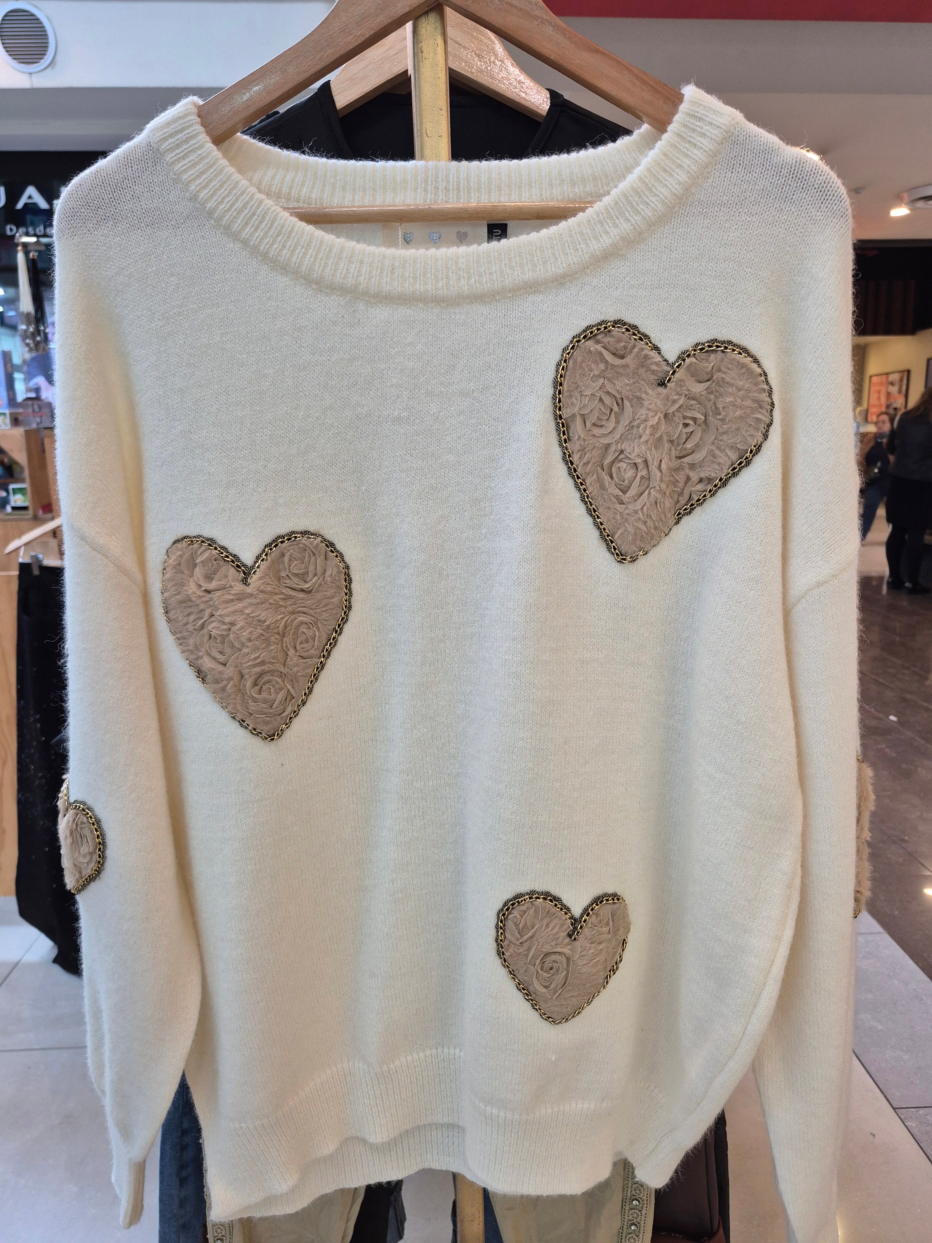 Sweater Corazón relieve